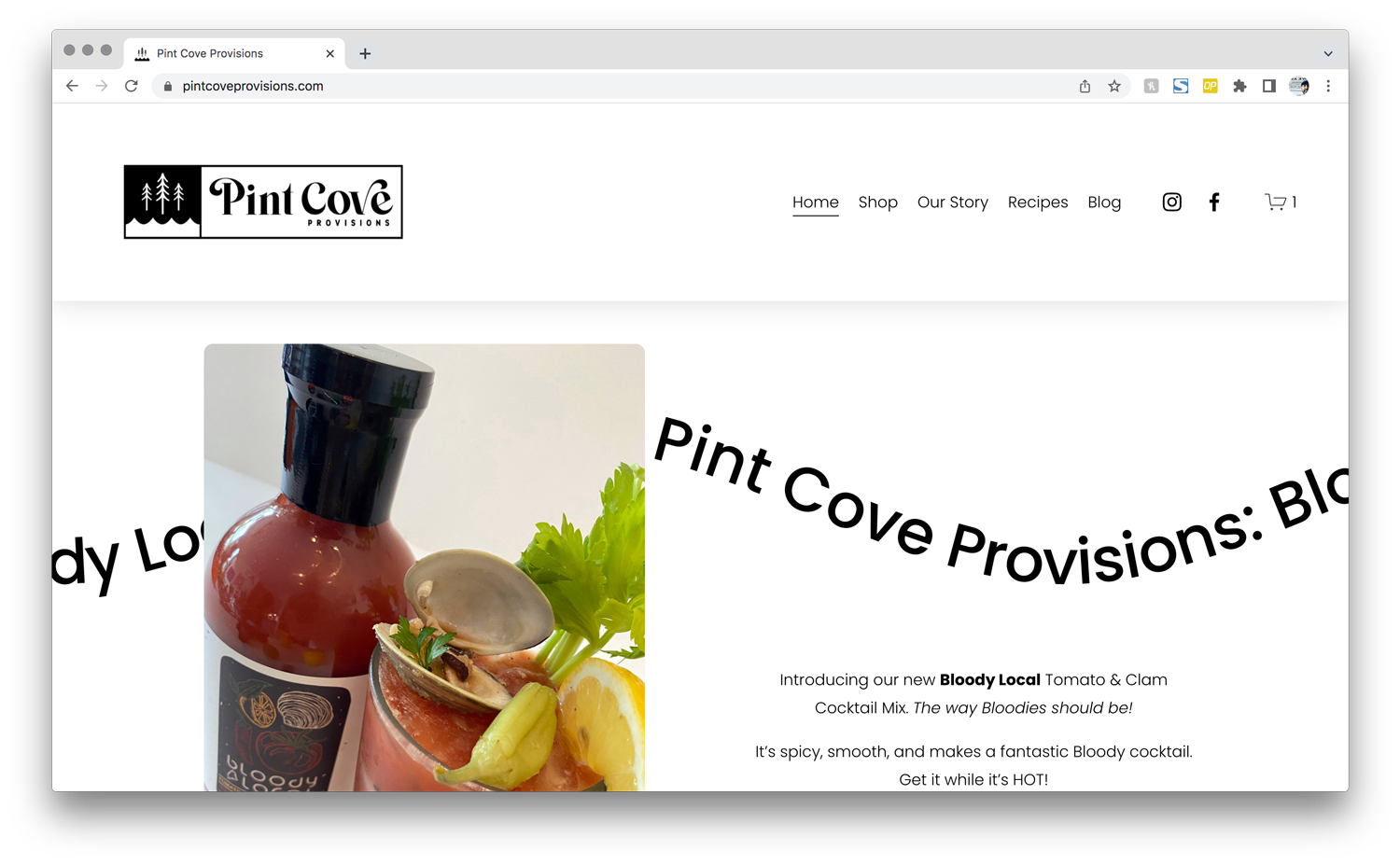 madlab design websites - pint cove provisions